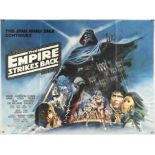 Star Wars The Empire Strikes Back (1980), British Quad Film Poster, White Title Style,