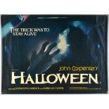 Halloween (1978), British Quad Film Poster for the John Carpenter horror, trimmed, unfolded,