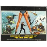 James Bond For Your Eyes Only (1981), British Quad Film Poster, artwork by Brian Bysouth, folded,