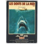 Jaws (1975), French Small Film Poster, for the Steven Spielberg classic, artwork by Roger Kastel,