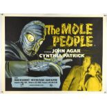 The Mole People (1956), British Quad Film Poster for the sci-fi horror, folded, 30 x 40 inches