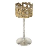 Stuart Devlin parcel-gilt silver candle holder