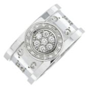 18ct gold diamond 'Icon' swivel ring, by Gucci