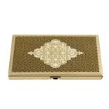 An Art Deco 18ct gold enamel cigarette case, by Cartier