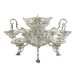 Late Victorian silver epergne