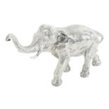 Large silver filled figure of an Asian elephant