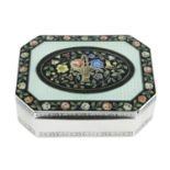 Early 20th century silver & enamel box