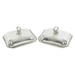 Pair of George III silver entrée dishes