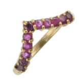 A 9ct gold ruby ring