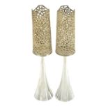 Stuart Devlin, a pair of parcel-gilt silver candlesticks