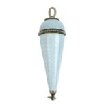 Blue enamel perfume bottle