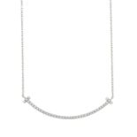 A diamond 'Tiffany T Smile' necklace, by Tiffany & Co.
