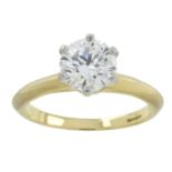 An 18ct gold and diamond single-stone ring, by Tiffany & Co.