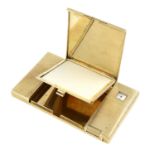 A 1950s 9ct gold combination cigarette case, by Dunhill