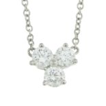 A diamond 'Aria' necklace, by Tiffany & Co.