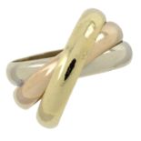 An 18ct gold 'Trinity' ring, by Cartier