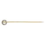 An early 20th century diamond circle stickpin
