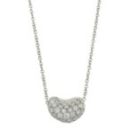 A platinum and diamond 'Bean' necklace, by Elsa Peretti for Tiffany & Co.