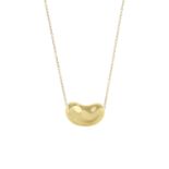An 18ct gold 'Bean' pendant, on chain, by Elsa Peretti for Tiffany & Co.