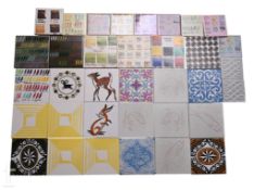 A collection of Carter & Co tiles, 1950s and later, to include colour trial tiles by Phyllis Butler,