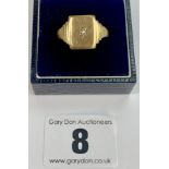 9k gold signet ring