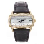 Fine Patek Phillippe Gondolo Gemma 18ct and diamond lady's wristwatch, reference no. 4991R-001,