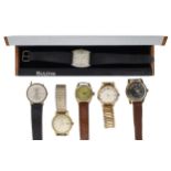 Bulova Longchamp base metal and stainless steel gentleman's wristwatch, 29mm, with Bulova box;