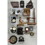Quantity of assorted clocks and movements for repair to include a Black Forest movement, wall