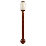 19th century mahogany stick barometer, the silvered dial signed Whitehouse, Bristol, above a plain