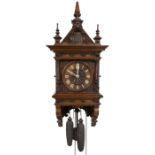 German late 19th century Black Forest 400 Echo cuckoo wall clock by Johann Baptist Beha, 6.5" turned