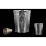 An Excellent Sterling Silver Beaker / Cup, Lovely Design and Quality. Fully Hallmarked for LL & Co