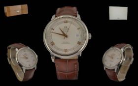 Omega Deville Gents Steel Cased Co-Axil Chronometer Wrist Watch - Calibre No 2500. Ref No 424134.
