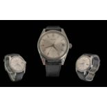 Seiko Gents Steel Cased Manual Wind 17 Jewels Just Date Wrist Watch - Ref No 6602-8050. Features;