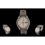 Seiko Gents Steel Cased Automatic Wrist Watch with Day-Date Display Window, Features Water