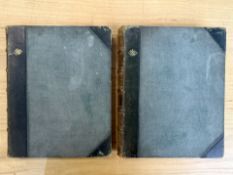 Two Quarter Bound Leather Books, Animal Life and the World of Nature, two volumes, Hutchinson &