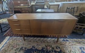 McIntosh Teak Sideboard, three drawers, storage cupboards. 60'' wide x 17'' deep x 29.5'' high.