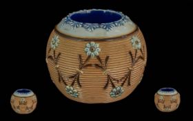 Match Holder Striker made at the Doulton Lambeth Art Pottery Factory circa 1890s, Monogramed to