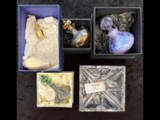 Small Collection of Glass, to include Stuart Crystal Blenheim perfume atomiser, Rogashka Crystal