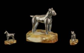 Novelty Silver Figure of a Dog. Hallmarked Silver Figure of a Dog.