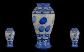 William Moorcroft Signed Handpainted Matt Saltglaze Vase, circa 1930's, 'Honesty' pattern.
