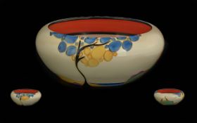 Clarice Cliff Handpainted Inverted Bowl - 'Secrets' Design Bizarre Range. Date 1933-1937. Diameter