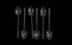 Set of ( 6 ) 925 Sterling Silver Teaspoons In Fitted Box. Fully Hallmarked for Silver. Approx Weight