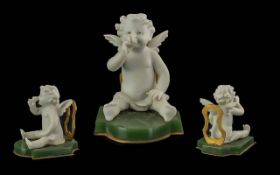 Boxed Set of Place Settings, cherub design. Well detailed cherub place settings, lovely quality, box