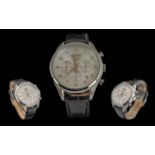 Seiko Gents Steel Cased Chronograph Manuel Wind Automatic Wrist Watch. Features Multi-Dials, Just-