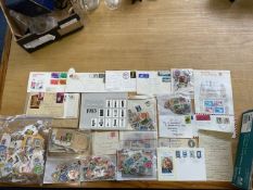 Stamp Interest - Box of Assorted Stamps, covers and other related items. Good lot for sorting.