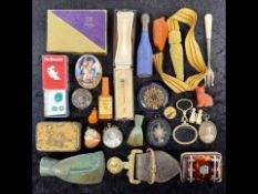 Bag of Collectibles to include boxed Gold and Diamond Tie Pin, replica anointing spoon from the