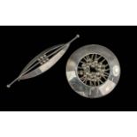 ( 2 ) 1970's Gordon William Stevens Sterling Silver Brooches. Of Modern Design For that Era. Fully