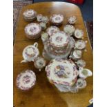 Antique Cauldon China Tea Set, est. 1774, comprising cups, saucers, tea pot, milk jugs, sugar bowls,