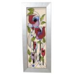Rachel Bishop for Moorcroft Pottery, a Mackintosh-inspired framed tile panel