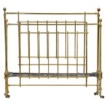 Brass-framed bedstead